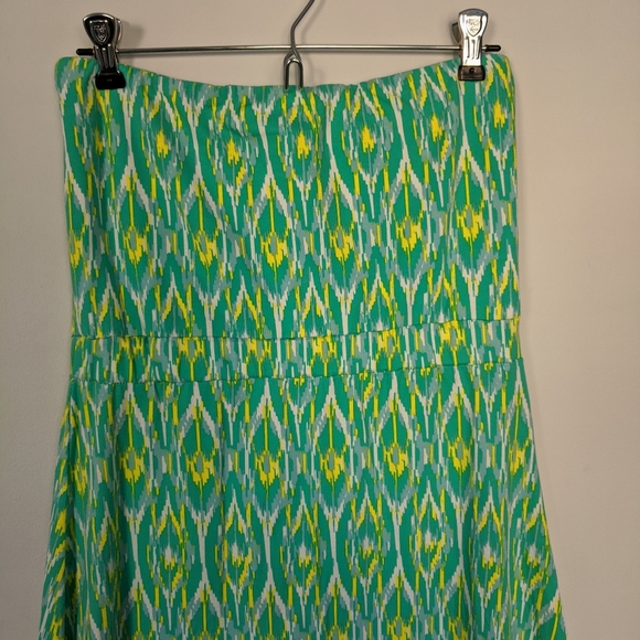 👗 Teal Geometric Print Maxi Dress | All For Color | Medium - Picture 4 of 7